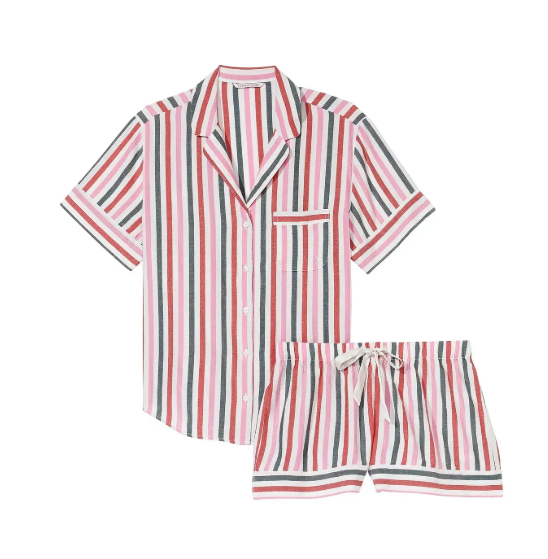 Піжама фланелева Victoria's Secret сорочка/шорти Різнокольоровий XS PP-1803-40 фото