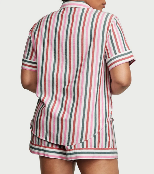 Піжама фланелева Victoria's Secret сорочка/шорти Різнокольоровий XXL PP-1803-43 фото