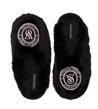 Тапки жіночі Victoria`s secret чорні logo signature M 2941 фото