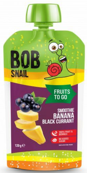 Пюре фруктове Bob Snail Fruits To Go Смузі Банан-Чорна смородина, пастеризоване, 120 г ss-1331-376 фото