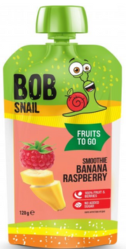Пюре фруктове Bob Snail Fruits To Go Смузі Банан-Малина, пастеризоване, 120 г ss-1331-378 фото