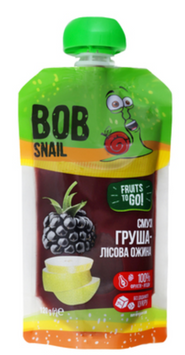 Пюре фруктове Bob Snail Fruits To Go Смузі Груша-Лісова Ожина, пастеризоване, 120 г ss-1331-380 фото