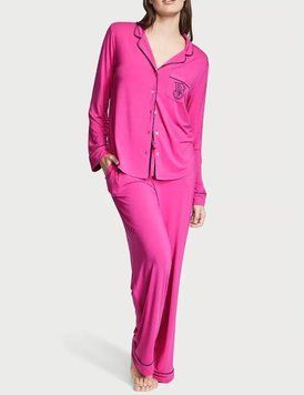 Піжама Modal Long Pajama Set Fuchsia Frenzy 4386 фото