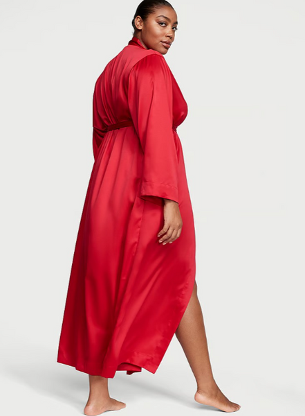Сатиновий халат Victoria's Secret Satin Flounce Robe XL\XXL PP-1803-135 фото