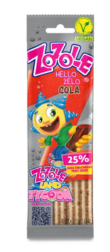Цукерки желейні Zozole Cola Paski зі смаком коли 75 г ss-1331-612 фото