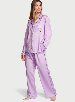 Піжама сатинова Satin Long Pajama Set Unicorn Purple Victoria's Secret М PP-1803-96 фото