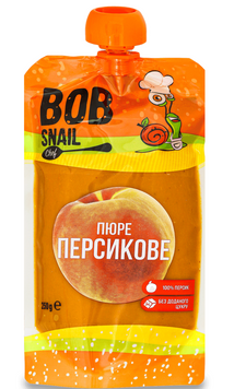 Пюре Bob Snail персикове, 250г ss-1331-389 фото
