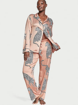 Піжама Victoria's Secret Satin Long Pajama Set Leopard XS PP-1803-70 фото