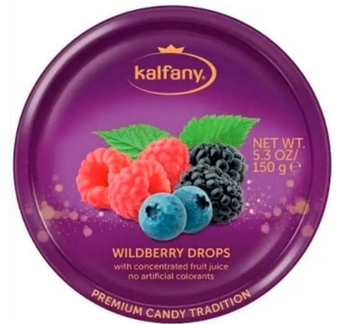 Льодяники Kalfany Strawberry Candies з лісові ягоди 150 г ss-1331-327 фото