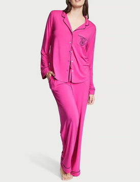 Піжама Modal Long Pajama Set Fuchsia Frenzy XS PP-1803-31 фото