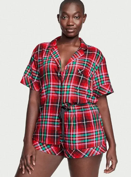 Піжама з шортами Victoria's Secret Flannel Short Pajama Set M PP-1803-80 фото