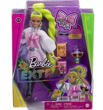 Лялька Barbie "Екстра" з неоново-зеленим волоссям 2663 фото