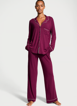 Піжама Modal Long Pajama Set Victoria's Secret Plum Rouge XL PP-1803-26 фото