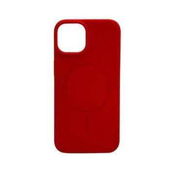 Чохол для Iphone 14 /Glass matte lens with Magsafe cola red 4829 фото
