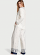 Піжама Сатин Victoria&rsquo;s Secret Satin Long Pajama Set, Біла з лого VS, S PP-1803-99 фото 2