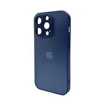 Чохол для Iphone 14 Pro/Glass matte lens with Magsafe navy blue 4841 фото
