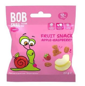 Снек фруктовий Bob Snail (Равлик Боб) яблуко-малина для дитячого харчування, 20 г ss-1331-347 фото